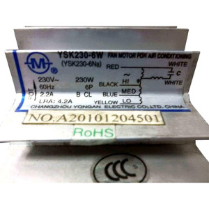 Motor A.A. Fan Coil Ysk230-6w/Ysk230-6n8 230w 230v/60hz Mta4-60cr