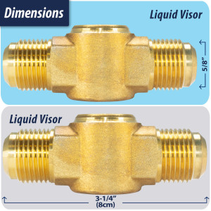 Appli Parts APSG-58A Visor de Liquido 5/8 pulg Flare e Indicador de Humedad con conexiones Rosca con cuerpo solido para Sistemas de Refrigeracion y Aire Acondicionado compatible con refrigerantes CFC, HCFC, HFC