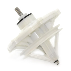 Appli Parts APTW-81037 Mabe Washing Machine Transmission replacement, Splined Shaft, 11 Splines, 6 Hole Base, Pulley 5-7/16 in 138 mm replaces LED-1221B7