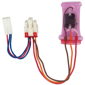 Appli Parts APBT-S2008FP Bimetal Termico Tipo Asiatico 3 Cables Abre 12 C y Cierra -5 C Fusible a 72C Naranja / Rojo / Marron, Remplaza BIM-2008 Termodisco