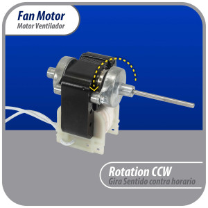 Appli Parts APFM-4680 13 W Motor Ventilador, 110 V, 50/60 Hz, 0.25 A, 3000 rpm, Rotacion CCWSE remplazo Universal para Condensadores NUV-4680, 4680JB1026C y otros numeros originales