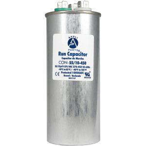 Appli Parts Condensador Capacitor de Marcha 55+10 Mfd uF (microfaradios) 370VAC o 450VAC CBB65 Universal Aire acondicionado y aplicaciones Redondo UL E476928 14.3cm Alto 5.4cm Ancho CON-55/10-450 Appli Parts Condensador Capacitor de Marcha 55+10 Mfd uF (microfaradios) 370VAC o 450VAC CBB65 Universal Aire acondicionado y aplicaciones Redondo UL E476928 14.3cm Alto 5.4cm Ancho CON-55/10-450
