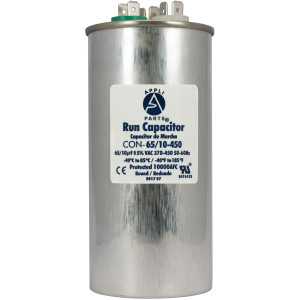 Appli Parts Condensador Capacitor de Marcha 65+10 Mfd uF (microfaradios) 370VAC o 450VAC CBB65 Universal Aire acondicionado y aplicaciones Redondo UL E476928 13.3cm Alto 5.7cm Ancho CON-65/10-450 Appli Parts Condensador Capacitor de Marcha 65+10 Mfd uF (microfaradios) 370VAC o 450VAC CBB65 Universal Aire acondicionado y aplicaciones Redondo UL E476928 13.3cm Alto 5.7cm Ancho CON-65/10-450
