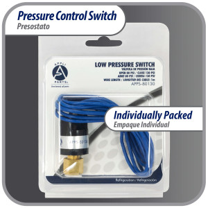 Appli Parts APPS-80130 Valvula Presostato R410 Baja, Abre 80 psi, Cierra 130 psi, 1 m Cable, SPST, 1/4 SAE Hembra, Reset Automatico, remplazo Universal para Aire Acondicionado