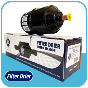 Appli Parts APFD-082S 1/4 in Liquid Line Refrigerant AC Filter Drier hvac Refrigeration 082S ODF Sweat Solder connection universal unidirectional 6in long 2-1/4 in wide 