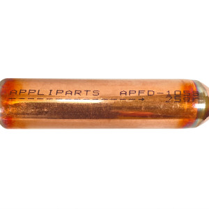 Appli Parts APFD-105S Filtro Secador de Cobre con conexion 1/4 x 1/4 pulg 25 gramos, para uso en sistema de refrigeracion y aire acondicionado