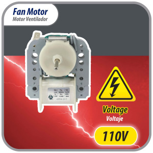 Appli Parts APFM-317 11.5 W Motor Ventilador, 110 V, 50/60 Hz, 0.21 A, 3000 rpm, rotacion CCW, para Evaporadores de Refrigeradores remplaza numeros de parte original WR60X30349, WR60X190, WR60X182 y otros