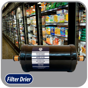 Appli Parts APFD-415S Filtro Secador 5/8 pulg para linea Liquido para Sistemas de Refrigeracion y aire acondicionado 415S ODF Soldable Universal Unidireccional 241mm Largo 95mm Ancho