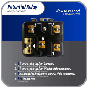 Appli Parts APPR-068 Relay Potencial 068, Voltaje de Bobina 502 V, Recogida Minima 325 V, Recogida Maxima 345 V, Caida Maxima 135 V, 50/60Hz Remplazo universal para refrigeracion y aire acondicionado