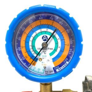 Appli Parts APMG-A2L Low Pressure R12,R134,R22,R404 Analog Single Manifold Celsius Temperature Scale 