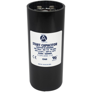 Appli Parts CON-650-110 Capacitor de Arranque 650-780 MFD (microfaradios) uF, 110-125 VAC. Universal para Motores Electricos, condensador de arranque de 4.6 cm de Diametro, 11 cm de Alto