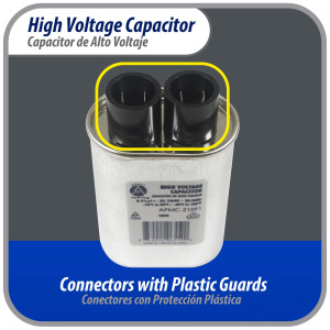 Appli Parts APMC-21091 0.91uf mfd (microfarads) High Voltage Microwave capacitor 2100V 50/60Hz CH85 21091 Universal Replacement for Multiple Brands NO PCB 