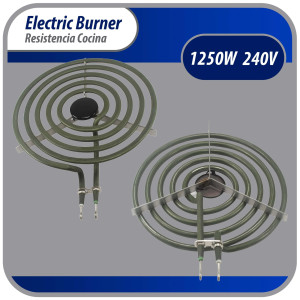 MP21YA Appli Parts Parts Surface Burner Heating Element 5 Turns, 8 in, 2100 W, 240 V, Compatible with Whirlpool 8053268, 9761345, 8053268, 9761345, 4165352, 4389732, 4163771, 877983, 879066