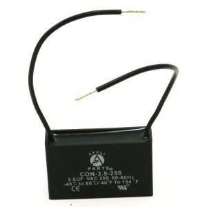 Appli Parts Condensador Capacitor de ventilador 3.5 mfd (microfaradios) uf 250VAC con 2 cables compatible con cualquier marca de igual capacitancia 4.7cm Ancho 1.4cm Profundidad 2.8cm Alto CAP-3.5-250-2C Appli Parts Condensador Capacitor de ventilador 3.5 mfd (microfaradios) uf 250VAC con 2 cables compatible con cualquier marca de igual capacitancia 4.7cm Ancho 1.4cm Profundidad 2.8cm Alto CAP-3.5-250-2C