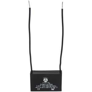 Appli Parts Condensador Capacitor de ventilador 3.5 mfd (microfaradios) uf 250VAC con 2 cables compatible con cualquier marca de igual capacitancia 4.7cm Ancho 1.4cm Profundidad 2.8cm Alto CAP-3.5-250-2C Appli Parts Condensador Capacitor de ventilador 3.5 mfd (microfaradios) uf 250VAC con 2 cables compatible con cualquier marca de igual capacitancia 4.7cm Ancho 1.4cm Profundidad 2.8cm Alto CAP-3.5-250-2C