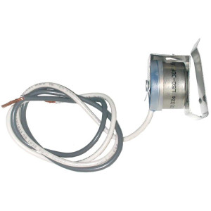 Appli Parts APBT-L50C Bimetal Termico 2 Cables Abre a 10C y Cierra a -1C, con clip, cables de colores gris y blanco, Referencia BIM-34 / Termodisco
