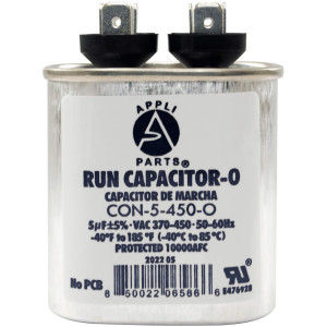 Appli Parts Condensador Capacitor de Marcha 5 Mfd uF (microfaradios) 370/450VAC CBB65 Universal Aire acondicionado y otras aplicaciones Ovalado UL 7cm Alto 3.4cm Ancho 5.4cm Largo CON-5-450-O Appli Parts Condensador Capacitor de Marcha 5 Mfd uF (microfaradios) 370/450VAC CBB65 Universal Aire acondicionado y otras aplicaciones Ovalado UL 7cm Alto 3.4cm Ancho 5.4cm Largo CON-5-450-O