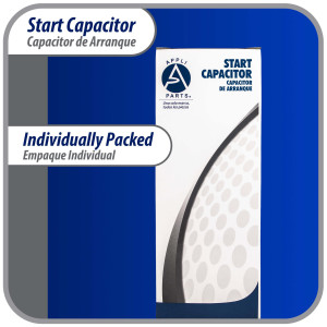 Appli Parts motor start capacitor 460-560 Mfd (microfarads) uF 250 VAC universal fit for electric motor applications 1-3/4 in Diameter 4-3/8 in Height CON-460-250


