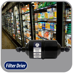 Appli Parts APFD-082 Filtro Secador 1/4 pulg para linea Liquido para Sistemas de Refrigeracion y aire acondicionado 082 SAE Rosca Universal Unidireccional 152mm Largo 57mm Ancho