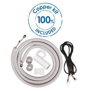 Mini Split 12.000btu R410 Cooling / Heating 110v/60hz/1ph Inverter Up To Seer 19 Hspf 9.50 Rc.Rg57 Wifi Option Ahri Cert.202897328 / Etl Ecox Edhm009h19a With Installation Kit