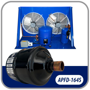 Appli Parts APFD-164S Filtro Secador 1/2 pulg para linea Liquido para Sistemas de Refrigeracion y aire acondicionado 164S ODF Soldable Universal Unidireccional 178mm Largo 76mm Ancho