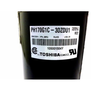 Toshiba Compressor fixed speed Rotary 12.000 Btu 208-230v/60hz/1ph R22 PH170G1C-3DZDU1 201400611080 11103010000320
Fits: NACM012C10B NBCM012C10B