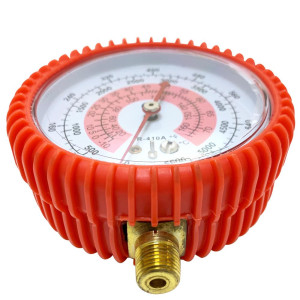 Appli Parts APMG-GA1H Esfera Alta R410 para Manometro 1/4 pulg SAE, Escala Dual Presion Kpa/psi, Escala Dual Temperatura Fahrenheit/Centigrados