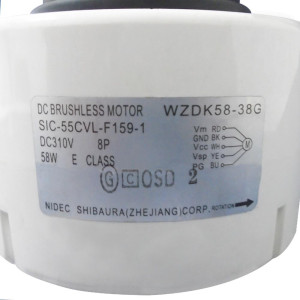 Fan Motor Indoor Unit Mini Split Ductless AC System WZDK58-38G/ Sic-55cvl-F159-1/ DC310V  8p 58W 11002015000094, 202400300064, 11002015A00196, 11002015008646
