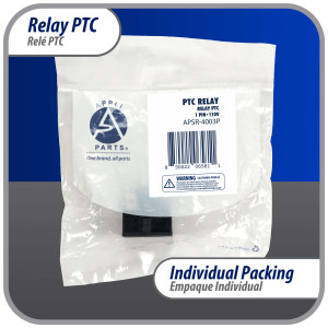 Appli Parts Interruptor de rele para mini nevera de 1 pin 4,7 Ohmnios, 110V, rele de arranque PTC universal, pieza de repuesto para multiples marcas de refrigeradores, enfriadores de vino APSR-4003P