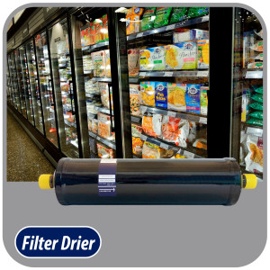 Appli Parts APFD-757S Filtro Secador 7/8 pulg para linea Liquido para Sistemas de Refrigeracion y aire acondicionado 757S ODF Soldable Universal Unidireccional 419mm Largo 100mm Ancho