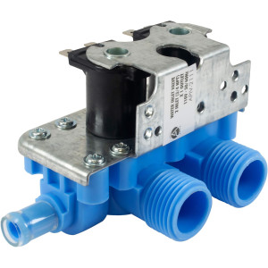 Appli Parts WH13X81 inlet water valve for washing machine 2 x 3/4 NPT Inlet 1 x 1/2 Outlet 110-120V 50/60Hz Universal replacement for General Electric and other brands APIV-2111