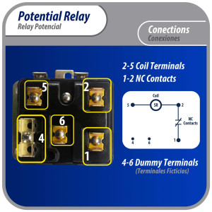 Appli Parts APPR-066 Relay Potencial 066, Voltaje de Bobina 395 V, Recogida Minima 215 V, Recogida Maxima 225 V, Caida Maxima 120 V, 50/60Hz Remplazo universal para refrigeracion y aire acondicionado