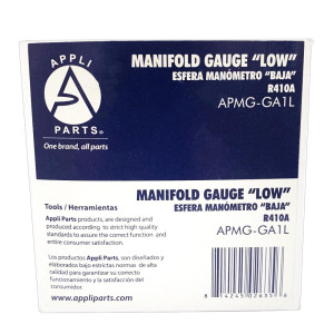 Appli Parts APMG-GA1L Esfera Manometro para Baja refrigerante R410a con Conexion SAE 1/4 de pulg, para Refrigeracion Aire acondicionado Reemplazo universal Herramientas HVAC 