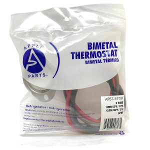 Appli Parts APBT-5709 Bimetal Termico 3 Cables Ventilador Y Resistencia SPDT Abre 55 F Cierra 35 F Remplaza Bohn, Larkin, Chandler, Climate Control 5709l, 4751c, 27454, SL5709
