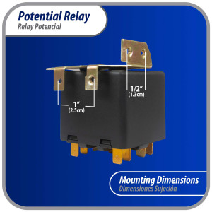 Appli Parts APPR-067 Relay Potencial 067, Voltaje de Bobina 420 V, Recogida Minima 295 V, Recogida Maxima 315 V, Caida Maxima 125 V, 50/60Hz Remplazo universal para refrigeracion y aire acondicionado