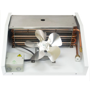 Oyon OEJ-1D Evaporador para Cuarto Frio 2966 BTU/h Media, 2170 BTU/h Baja, Descongelamiento Electrico, 220V/1Ph/50-60Hz UL SA44779