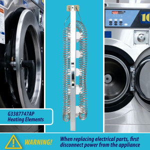 3387747 Appli Parts dryer Heating Element part number 3387747AP 5200 W replaces original parts from other brands electric dryers