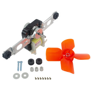 Appli Parts APFM-343 Motor Kit ventilador remplazo de 343 con bases 115 V, 12 W, 60 Hz, 0.22 A, 3000 rpm, CW, Incluye aspa, gomas y base, Remplaza 482731, Whirlpool