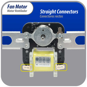 Appli Parts APFM-343 Motor Kit ventilador remplazo de 343 con bases 115 V, 12 W, 60 Hz, 0.22 A, 3000 rpm, CW, Incluye aspa, gomas y base, Remplaza 482731, Whirlpool
