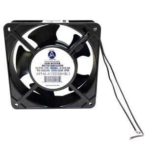Appli Parts APFM-A12038HBL1 22/21 W Motor Ventilador Axial, 110 V, 50/60 Hz, 0.24/0.23 A, 90/100 CFM, 2600/3000 rpm, remplazo Universal para Ventilzacion y Enfriamiento, 42/44 dB, 120x120x38mm 