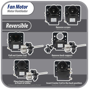 Appli Parts APFM-1638 Motor Ventilador para evaporadores de refrigeradoras 110 V, 60 Hz, 0.12 A, 7.5 W, 2500 rpm, CCW Giro contrario a las agujas del reloj, eje 4.3 cm Sirve 200D2940P005, 200D2940P011, P009, WR01F01638 