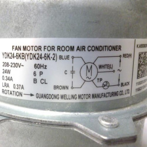 Motor A.A. Evaporador YDK24-6KB YKT-24-6-15L RoHS 202400401344 11002012001425 11002012004174 Fits MSH-09 MSH-12 MSJ-12 EDDM009C16B midea MCH09NIH2 PIA9065B