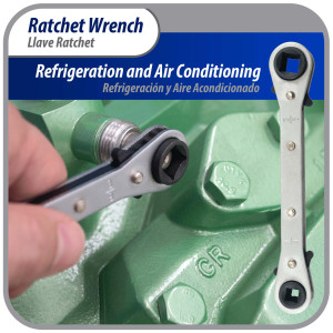 Appli Parts APT-RW122 Llave Ratchet 1/4 - 3/8 - 3/16 - 5/16 pulg, herramienta para servicios de sistemas de Aire Acondicionado y Refrigeracion