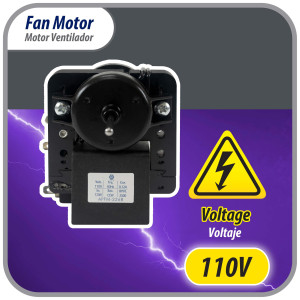 Appli Parts APFM-2268 Motor Ventilador para evaporadores de refrigeradoras 110 V, 60 Hz, 0.12 A, 7.5 W, 2500 rpm, CCW Giro contrario a las agujas del reloj, eje 2.8cm Sirve 200D2940P001C, 200D2940P002, P009, WR01F02268 