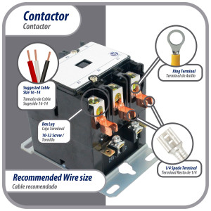 Appli Parts APAC-340120 Heavy Duty 3 Poles Contactor 40 Amp 120 Volts Coil Replacement for ac Compressor and Electrical Applications UL Certified 476929