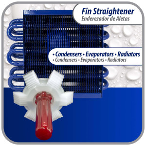 Appli Parts APT-FS351 peine plastico enderezador de aletas para evaporador condensador y radiador con separaciones de 8,9,10,12,14,15 pulg entre aletas aumenta el flujo de aire y mejora el rendimiento del equipo 