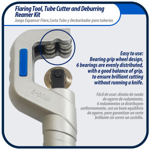 Appli Parts APT-FT300L Hydraulic Expander Swaging Tool, Tube Cutter and Deburring Tool Kit for 3/8 to 1-5/8 in Outer Diameter Tube for Copper, Aluminum and other Soft Metal Pipe