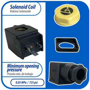 Appli Parts APSOV-110C Bobina para Valvula Solenoide 110 V, 50/60Hz, compatible con todos los refrigerantes fluorados CFC, HCFC y HFC, valvula no incluida