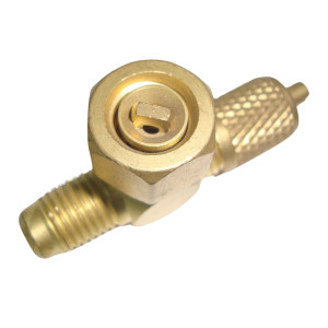 Appli Parts APAT-3X14 Valvula de Acceso T 9603AP 1/4 pulg M Flare Acceso x 1/4 pulg M Flare x 1/4 pulg H Flare con Conector en Extremo