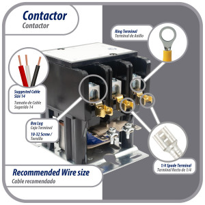 Appli Parts APAC-360240 Heavy Duty Contactor 3 Poles 60A 240V Coil Replacement for AC Compressors and Electrical Applications UL Certified E476929